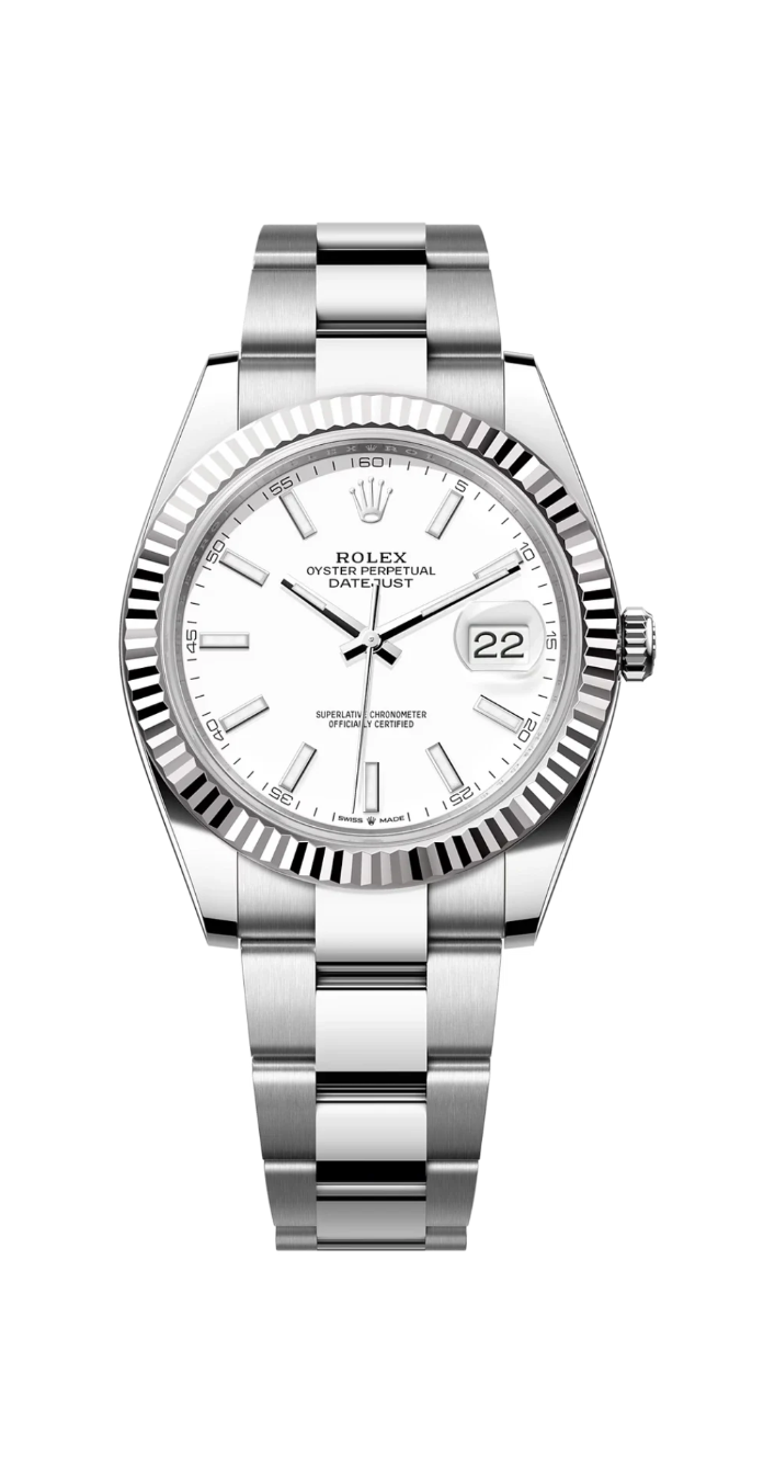 Rolex Datejust 41 White-stick dial SC