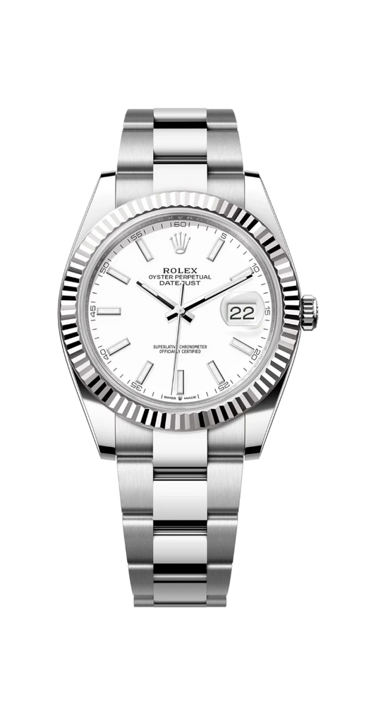Rolex Datejust 41 White-stick dial SC